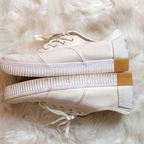 Toms womens white canvas shoes - Picture 7 of 9